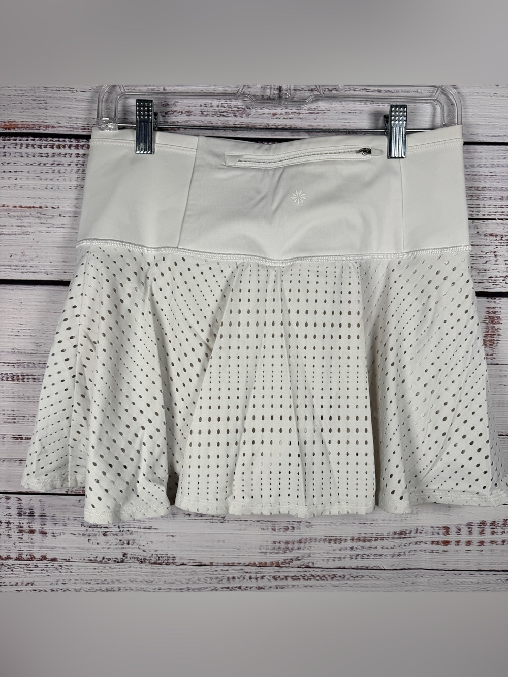 Athleta A-Game 14” Mesh Tennis Skort White Small - Picture 4 of 8